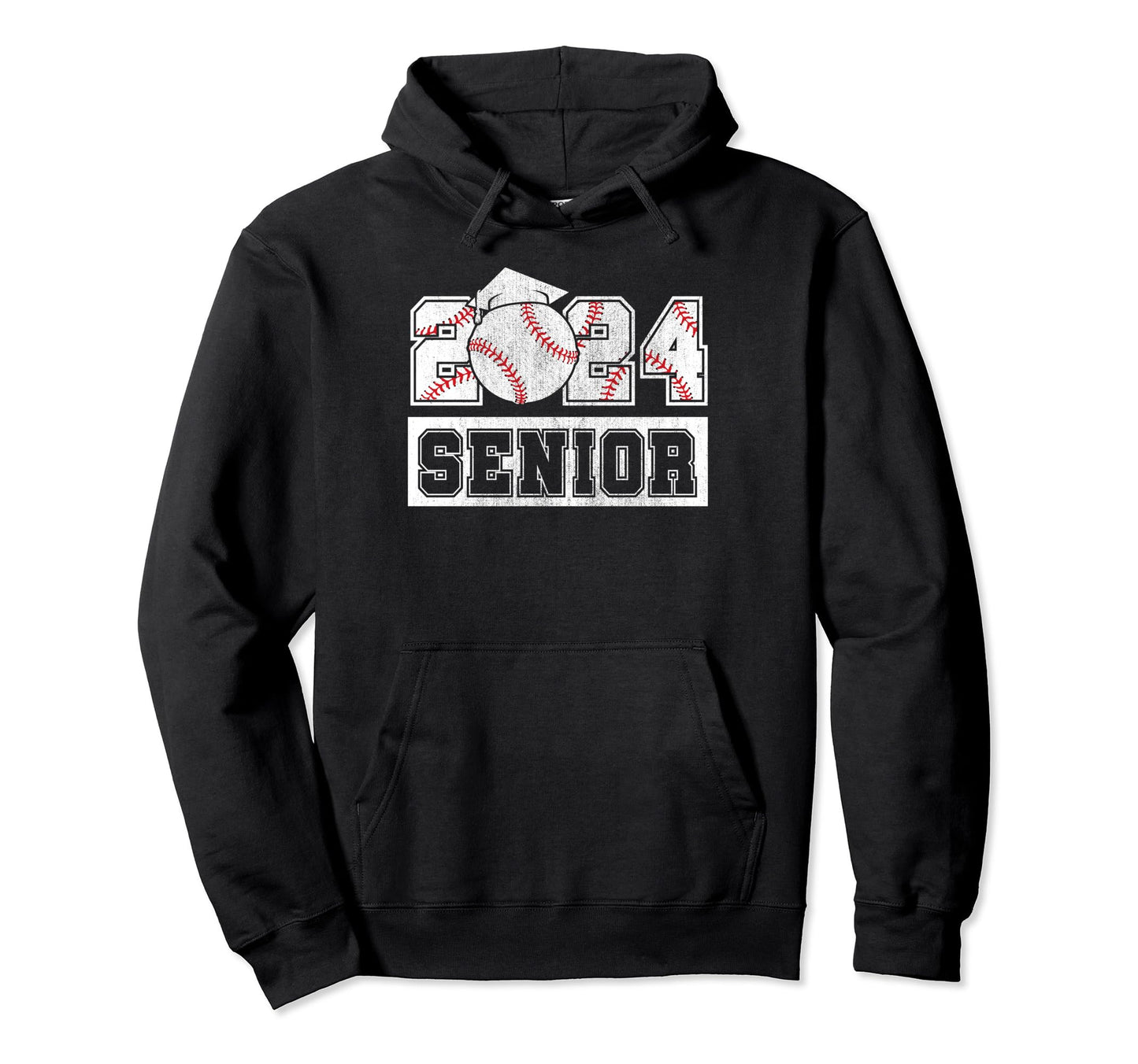 Senior 2024 Baseball Player Class Hoodie - Fun Novelty Design Men Women - T-Shirt, Sweatshirt, Hoodie