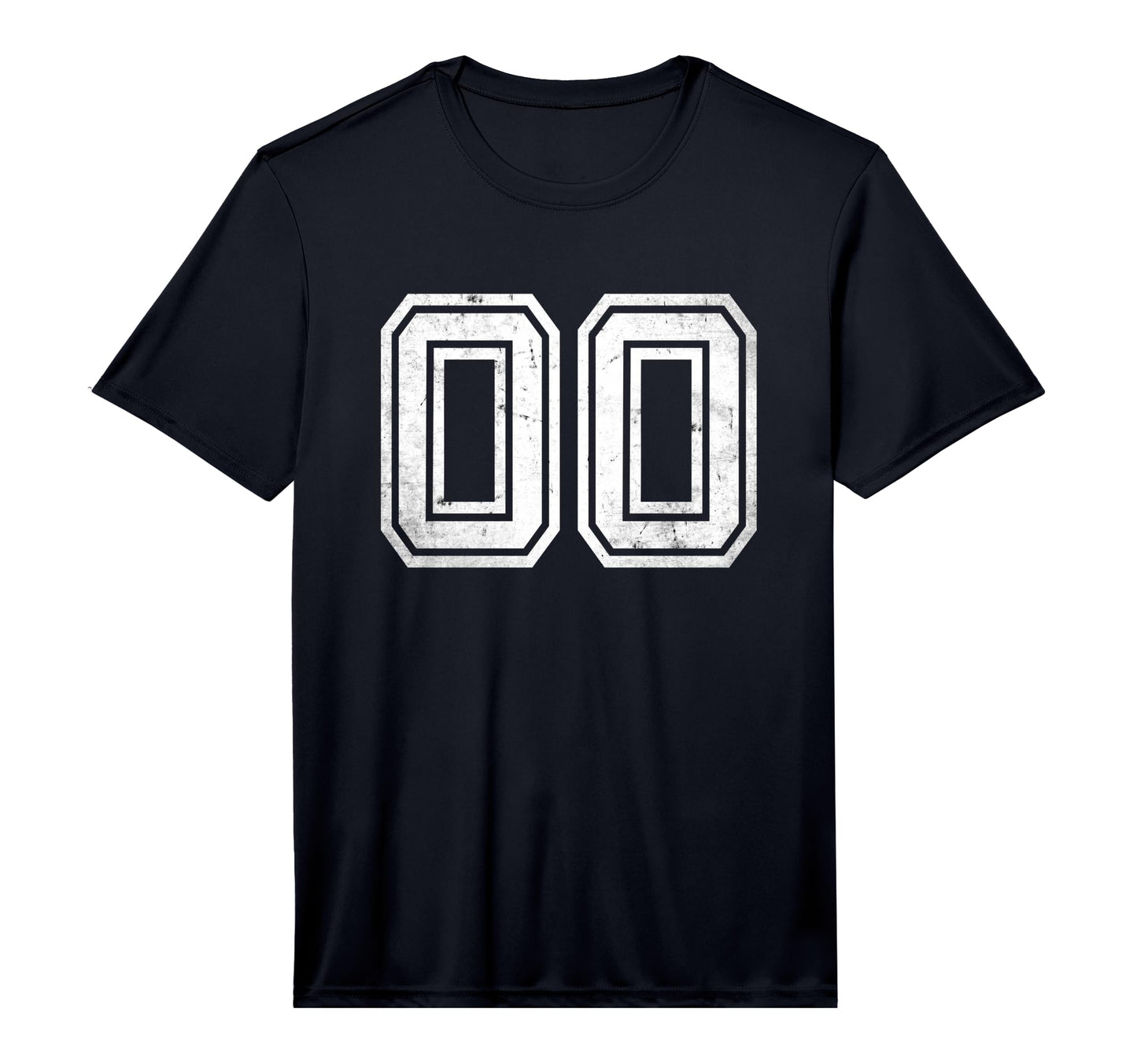 Number 00 Sports Team Distressed Number T-Shirt - Graphic Print for Adults - T-Shirt, Sweatshirt, Hoodie
