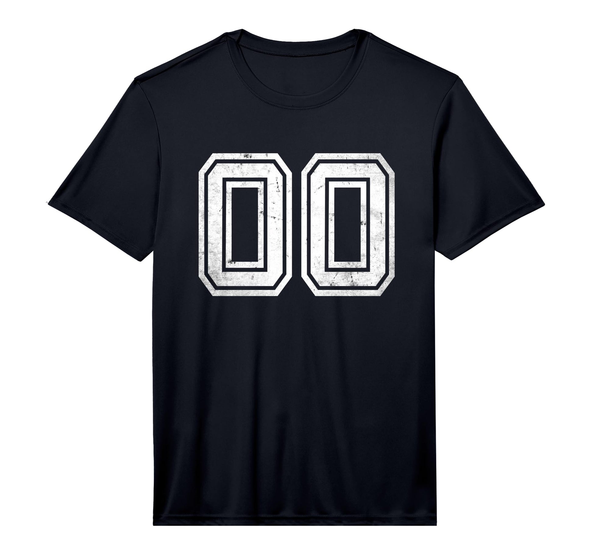 Number 00 Sports Team Distressed Number T-Shirt - Graphic Print for Adults - T-Shirt, Sweatshirt, Hoodie