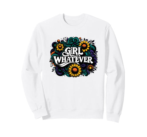 Whatever Hippie 60S 70S Daisy Sweatshirt - Casual Everyday Wear for Adults - T-Shirt, Sweatshirt, Hoodie