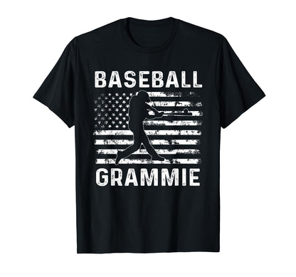 Baseball Grammie Grandma Usa Flag 4Th T-Shirt - Custom Art Print Unisex - T-Shirt, Sweatshirt, Hoodie