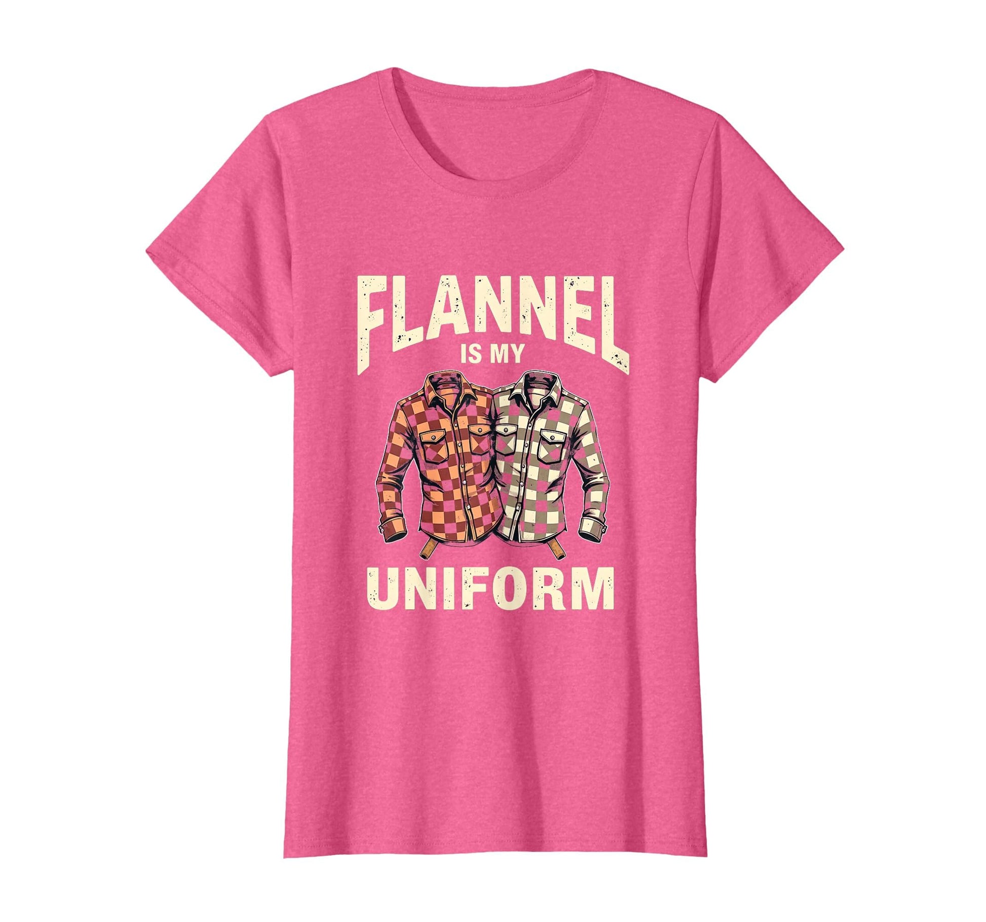 Flannel Is My Uniform Grunge T-Shirt - Fun Novelty Design Men Women - T-Shirt, Sweatshirt, Hoodie