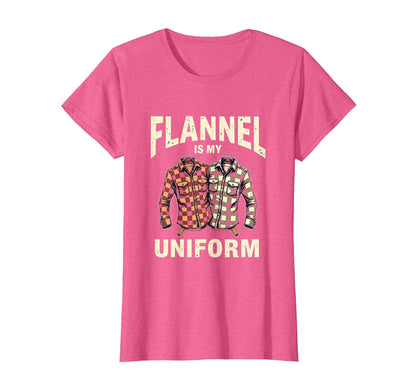 Flannel Is My Uniform Grunge T-Shirt - Fun Novelty Design Men Women - T-Shirt, Sweatshirt, Hoodie