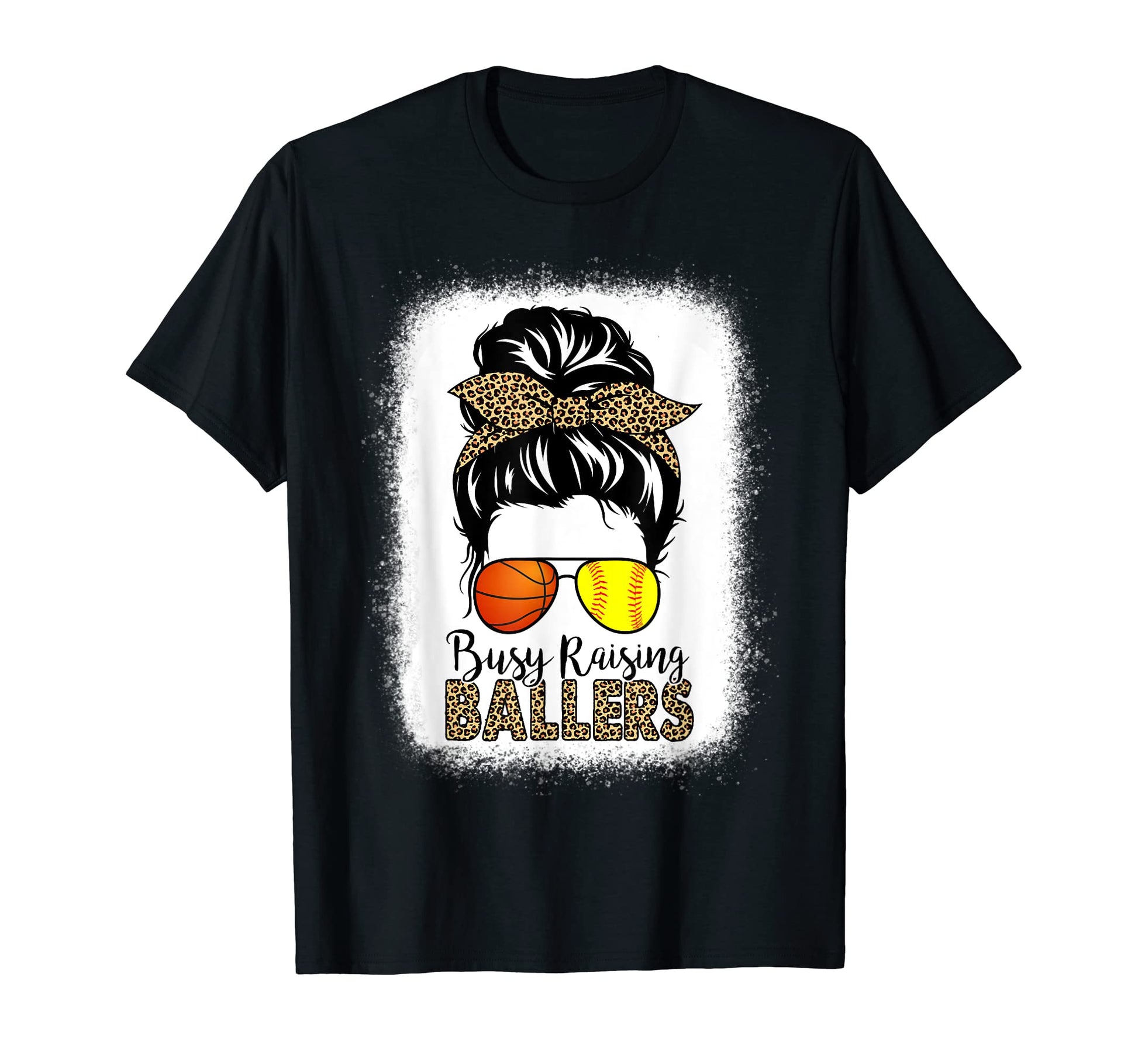 Basketball And Softball Mom Messy T-Shirt - Casual Everyday Wear Unisex - T-Shirt, Sweatshirt, Hoodie