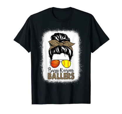 Basketball And Softball Mom Messy T-Shirt - Casual Everyday Wear Unisex - T-Shirt, Sweatshirt, Hoodie