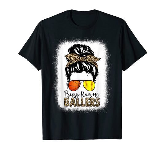 Basketball And Softball Mom Messy T-Shirt - Casual Everyday Wear Unisex - T-Shirt, Sweatshirt, Hoodie