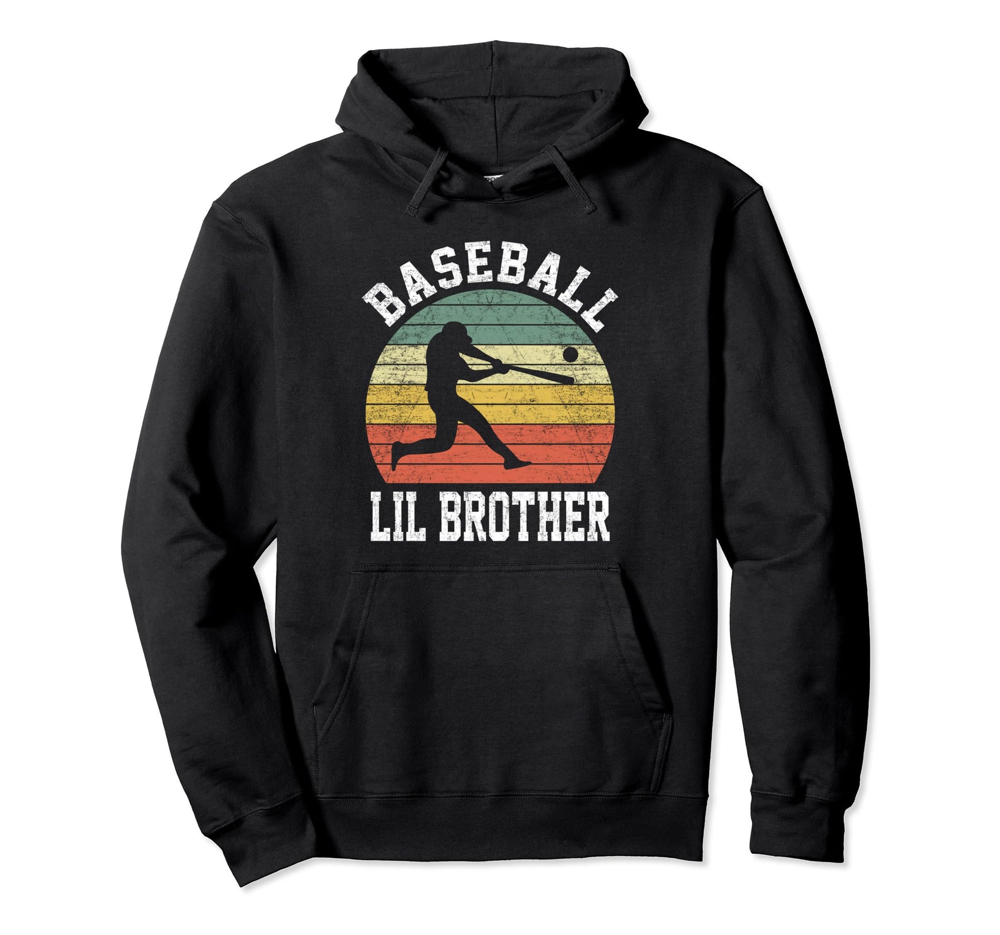 Baseball Lil Brother Baseball Lover Hoodie - Minimalist Print for Adults - T-Shirt, Sweatshirt, Hoodie