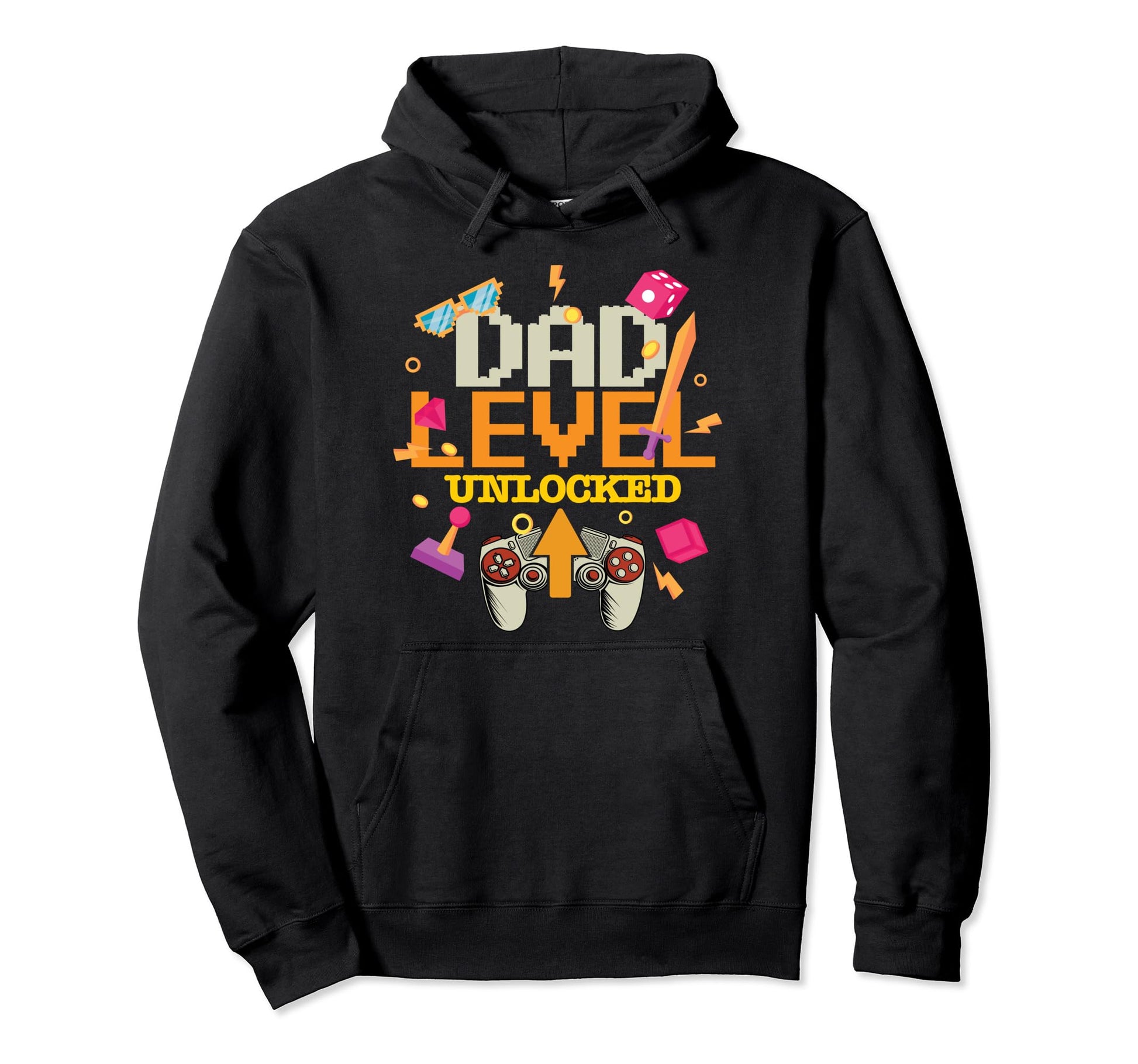 Gamer Dad Outfit Fathers Day Gift Gaming Hoodie - Graphic Print Men Women - T-Shirt, Sweatshirt, Hoodie
