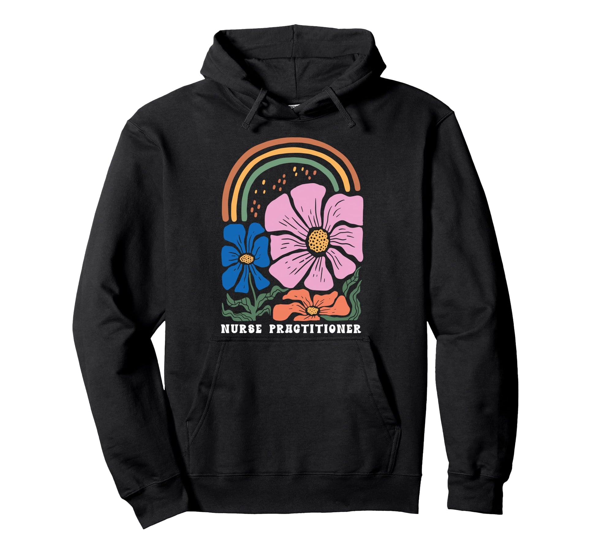 Boho Floral Nurse Practitioner Medical Np Hoodie - Custom Art Print Unisex - T-Shirt, Sweatshirt, Hoodie