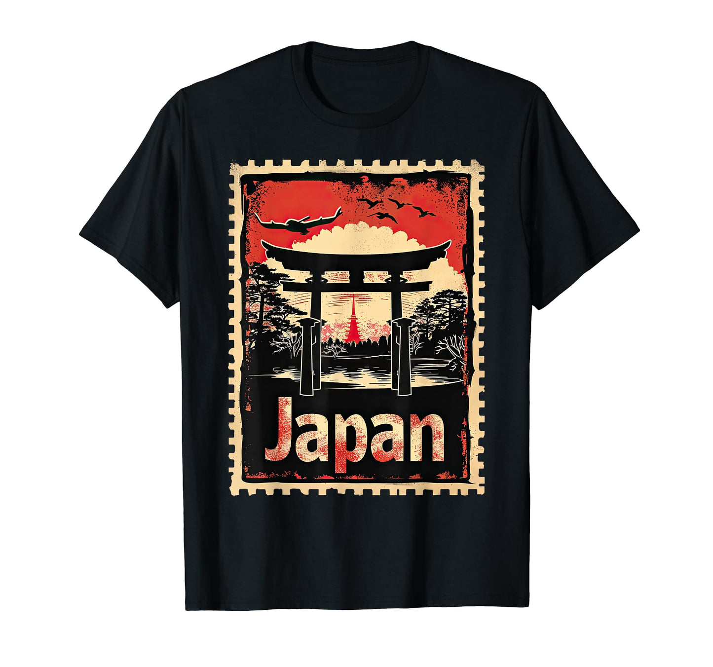 Torii Gate Japan Landmark T-Shirt - Fun Novelty Design for Adults - T-Shirt, Sweatshirt, Hoodie