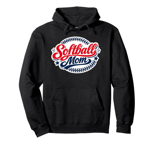 Softball Mom Proud Fastpitch Game Day Hoodie - Minimalist Print Unisex - T-Shirt, Sweatshirt, Hoodie