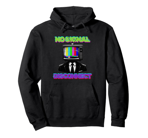 Tv Head Glitch Color Bars Surreal Grunge Hoodie - Unique Graphic Men Women - T-Shirt, Sweatshirt, Hoodie