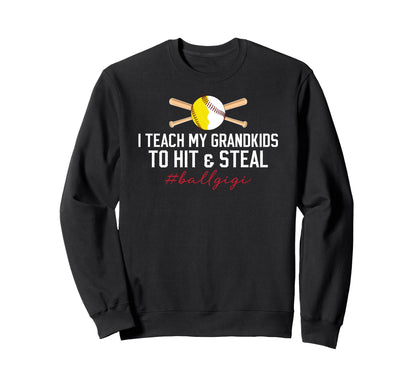 Ball Gigi Funny Baseball Softball Sweatshirt - Unique Graphic Men Women - T-Shirt, Sweatshirt, Hoodie