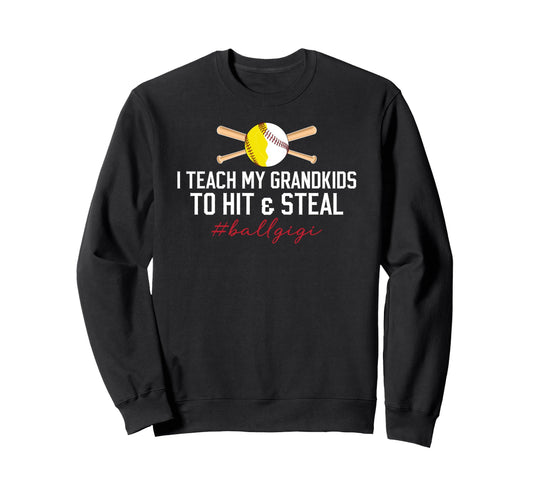 Ball Gigi Funny Baseball Softball Sweatshirt - Unique Graphic Men Women - T-Shirt, Sweatshirt, Hoodie