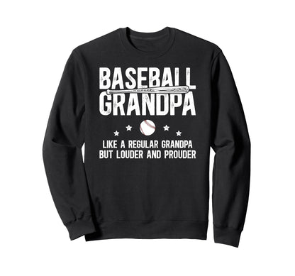 Baseball Grandpa Baseball Player Sweatshirt - Streetwear Style for Adults - T-Shirt, Sweatshirt, Hoodie
