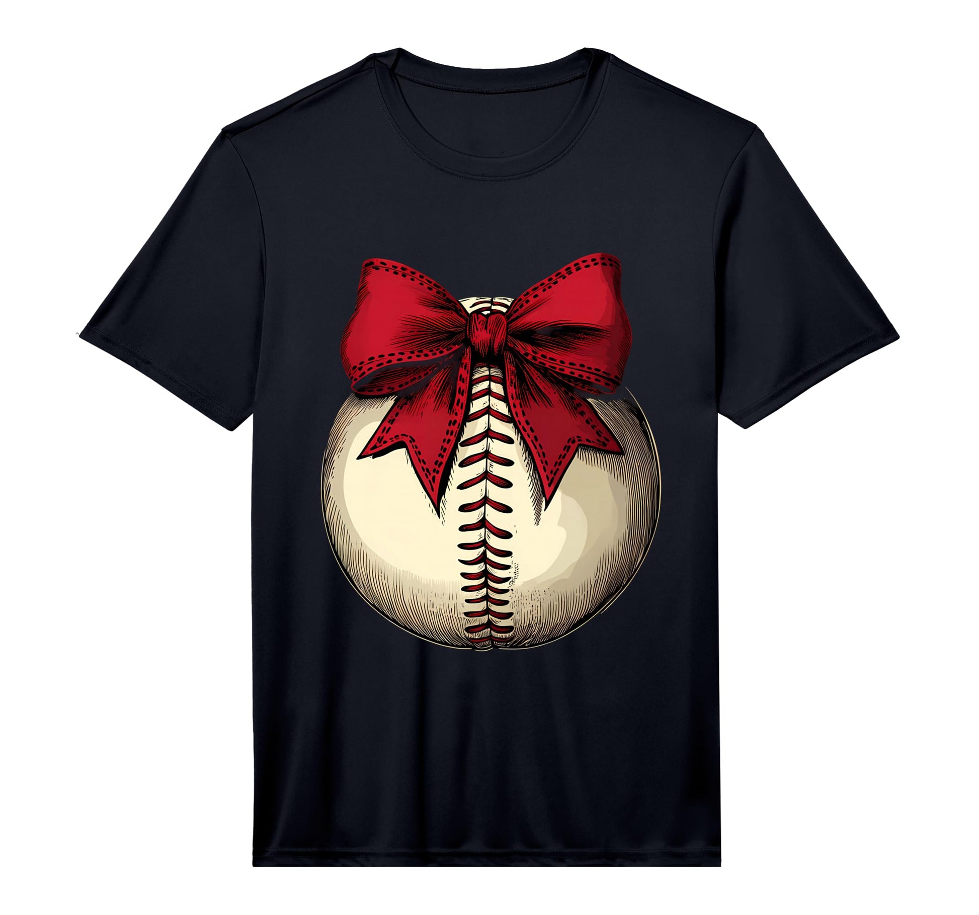 Baseball Coquette Bow Nice Baseball T-Shirt - Minimalist Print Men Women - T-Shirt, Sweatshirt, Hoodie