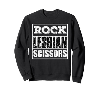 Rock Lesbian Scissors Sweatshirt - Aesthetic Graphic for Adults - T-Shirt, Sweatshirt, Hoodie