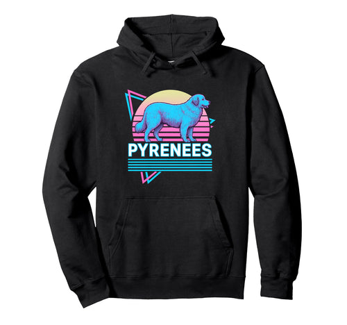 Great Pyrenees Synthwave Aesthetic Hoodie - Casual Everyday Wear Men Women - T-Shirt, Sweatshirt, Hoodie