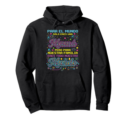 Mothers Day Spanish Gamer Mama Pixel Hoodie - Streetwear Style Men Women - T-Shirt, Sweatshirt, Hoodie