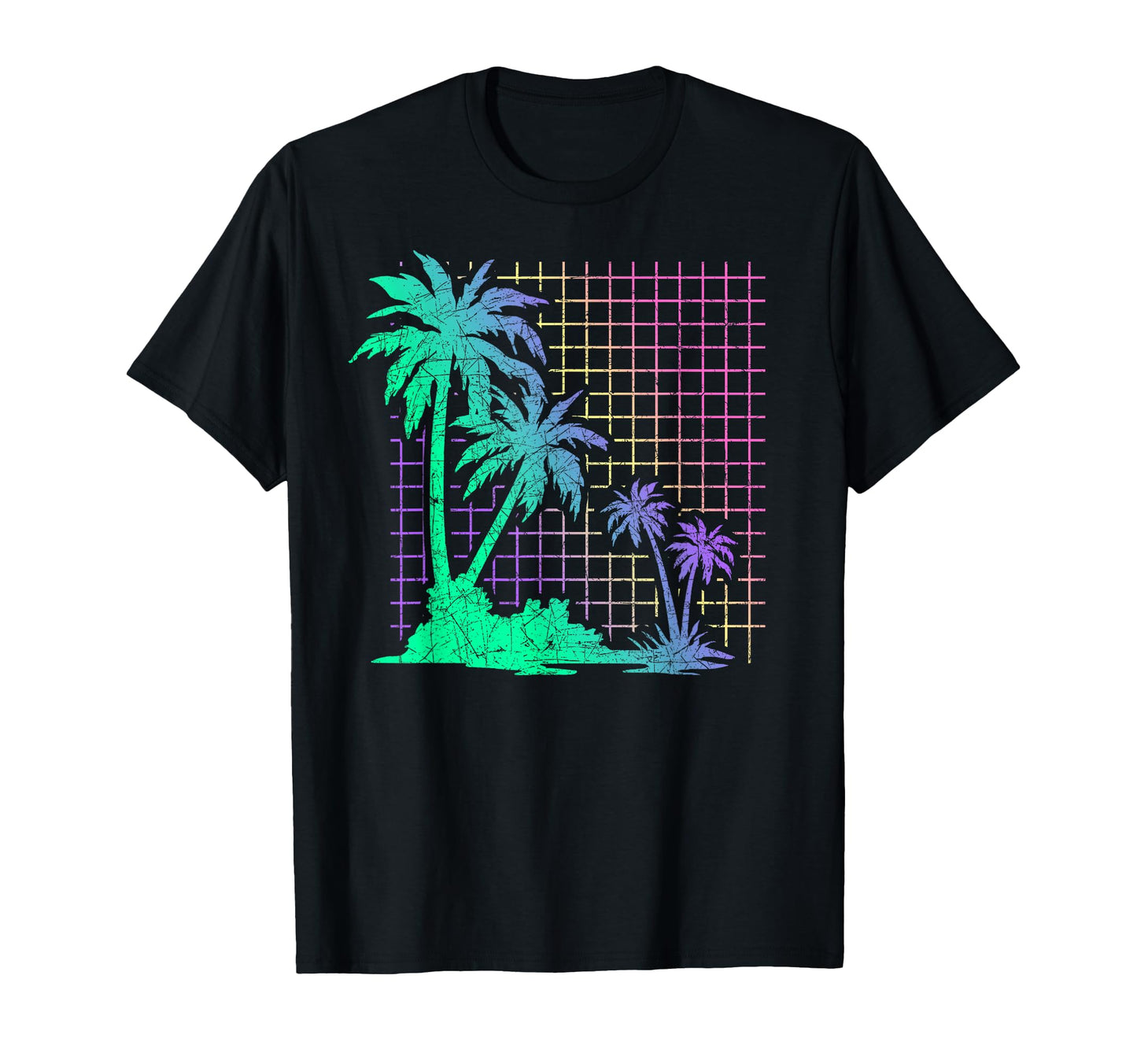 Art 80S Palm Trees 1990S Aesthetic T-Shirt - Minimalist Print Men Women - T-Shirt, Sweatshirt, Hoodie