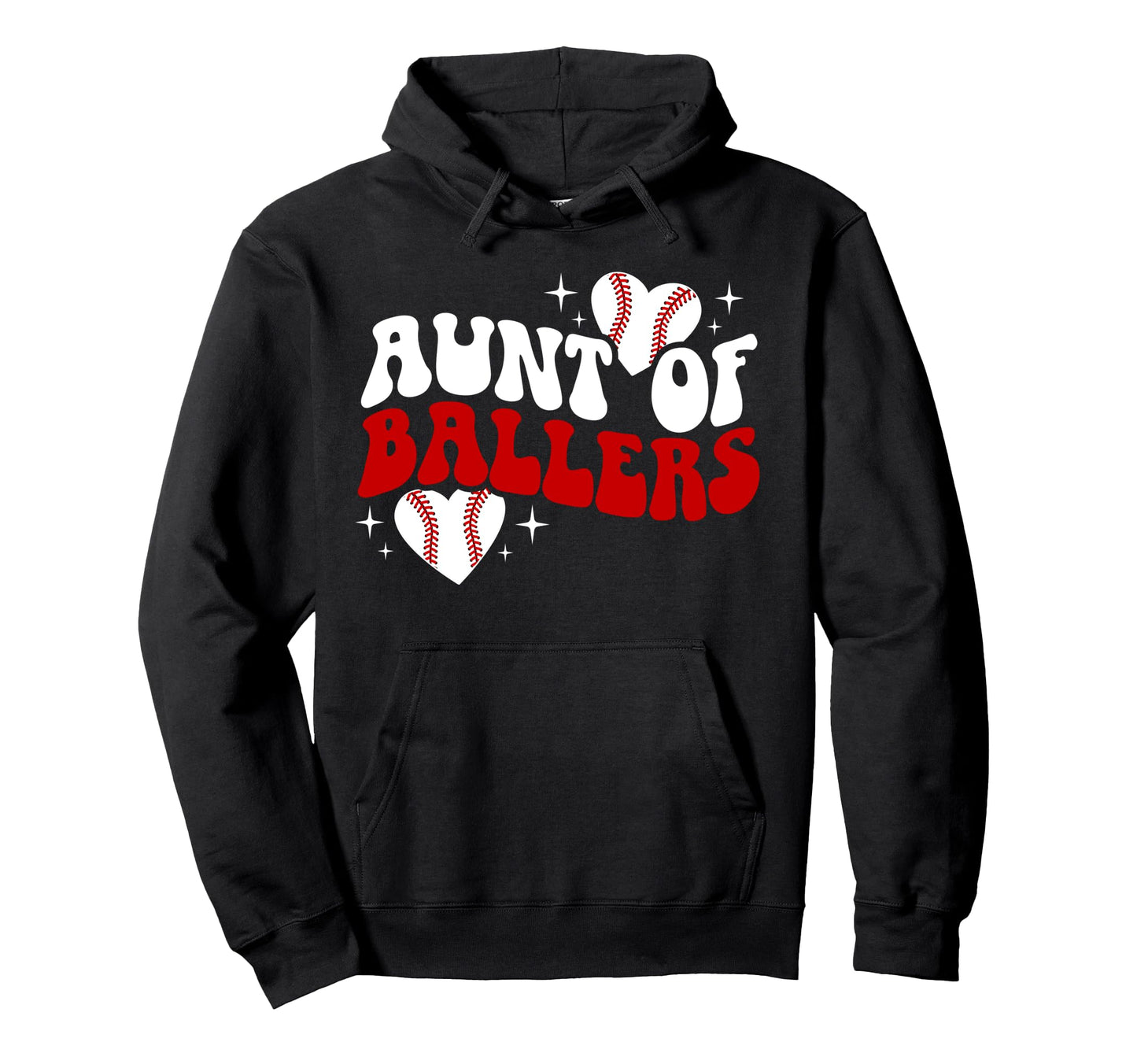 Aunt Ballers Baseball Aunt Baseball Hoodie - Aesthetic Graphic Men Women - T-Shirt, Sweatshirt, Hoodie