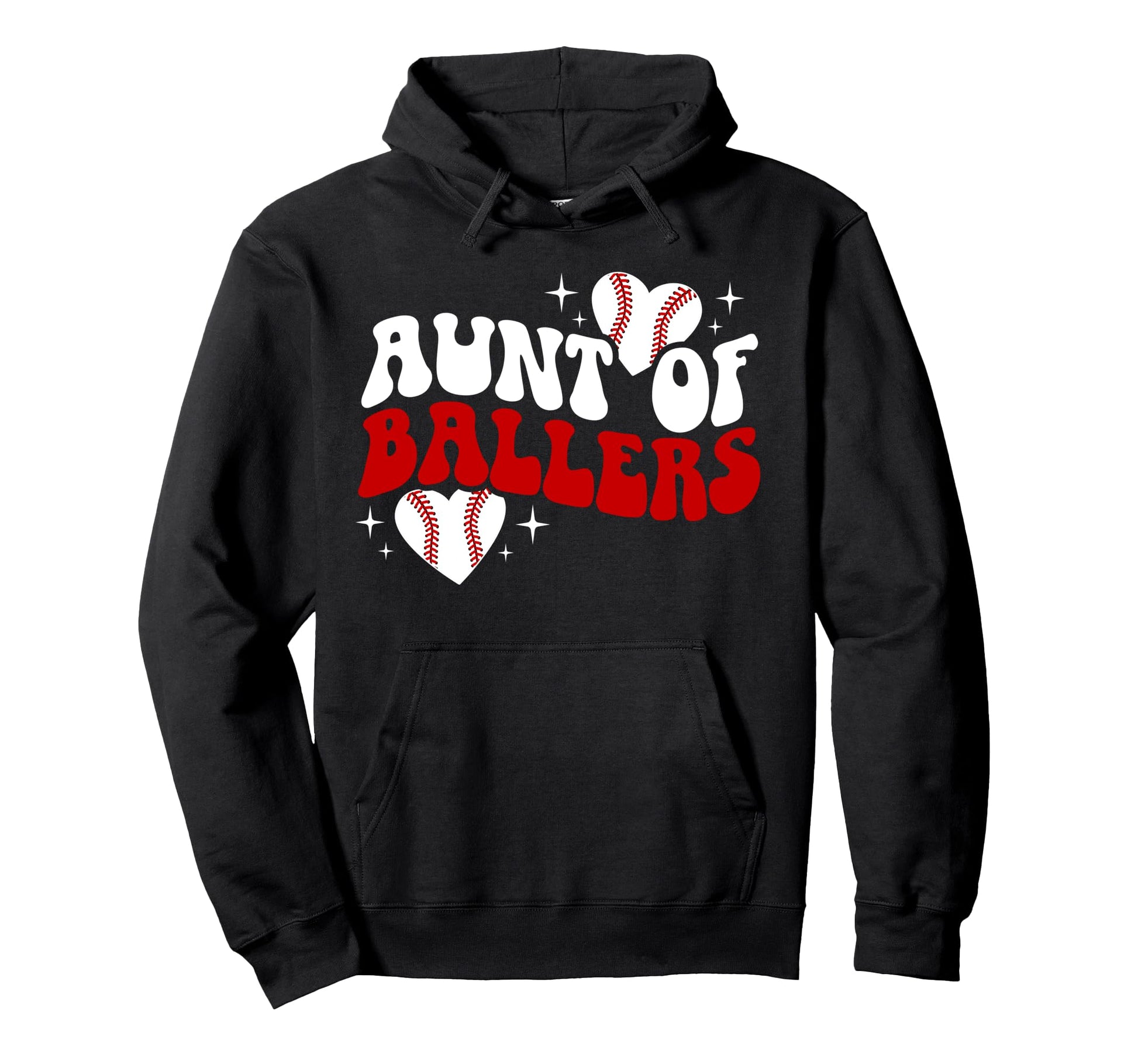 Aunt Ballers Baseball Aunt Baseball Hoodie - Aesthetic Graphic Men Women - T-Shirt, Sweatshirt, Hoodie