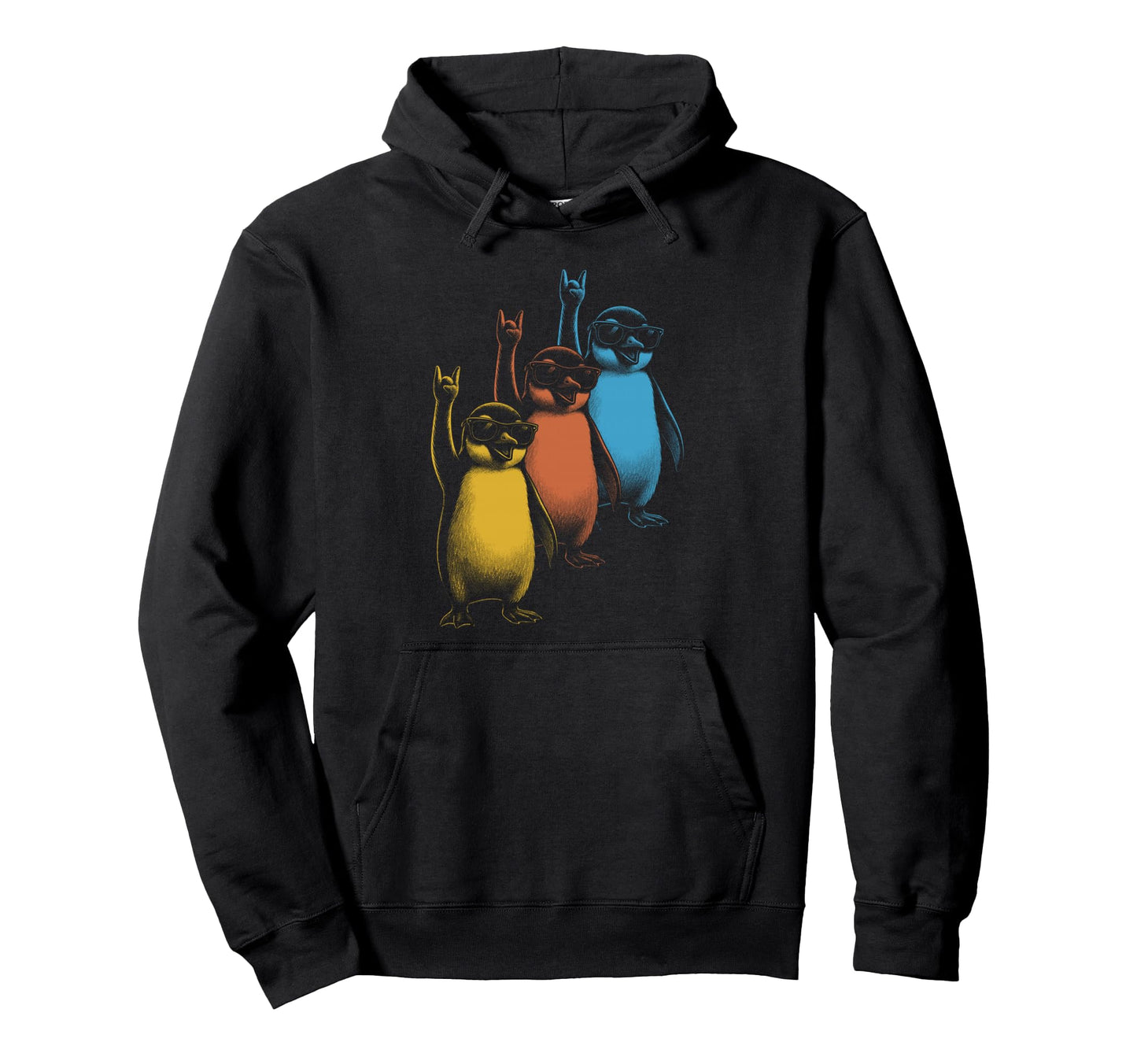Penguins Rock Rock And Roll Funny Hoodie - Custom Art Print for Adults - T-Shirt, Sweatshirt, Hoodie