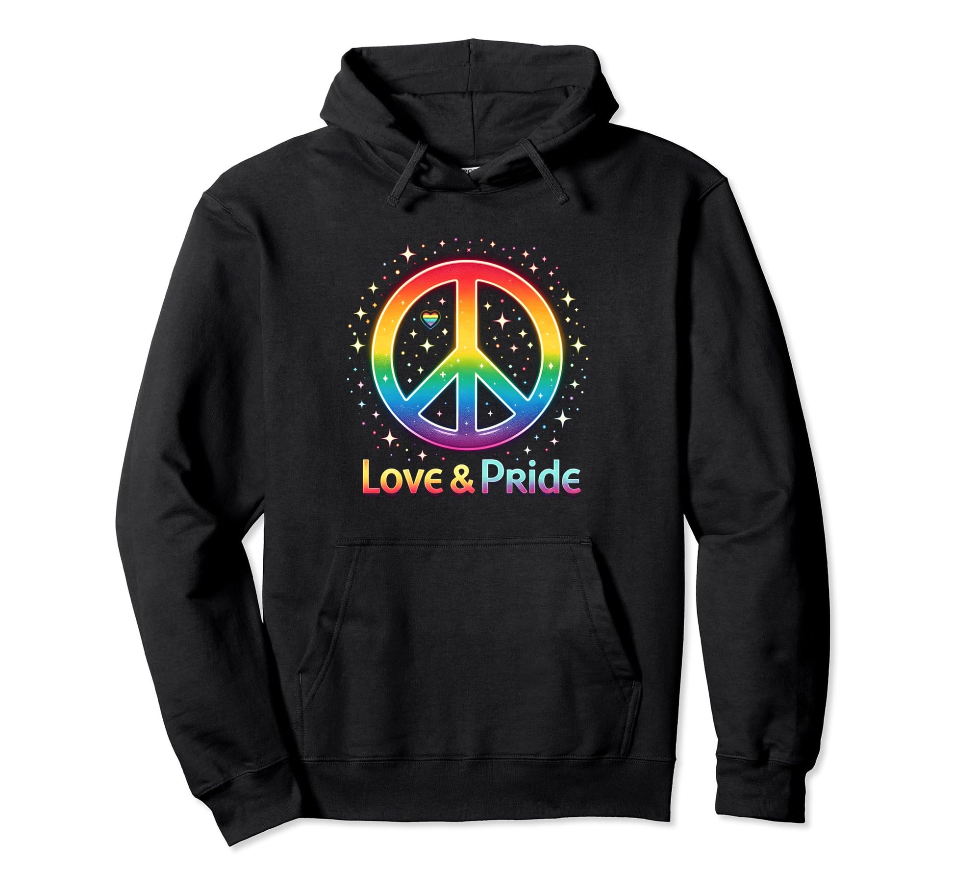 Vibrant Rainbow Peace Symbol Love And Hoodie - Streetwear Style for Adults - T-Shirt, Sweatshirt, Hoodie