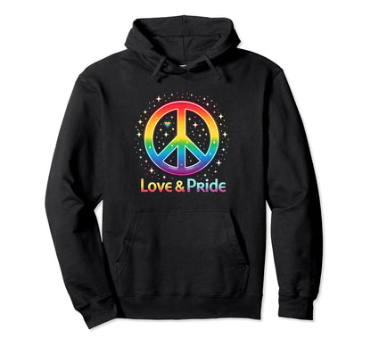 Vibrant Rainbow Peace Symbol Love And Hoodie - Streetwear Style for Adults - T-Shirt, Sweatshirt, Hoodie
