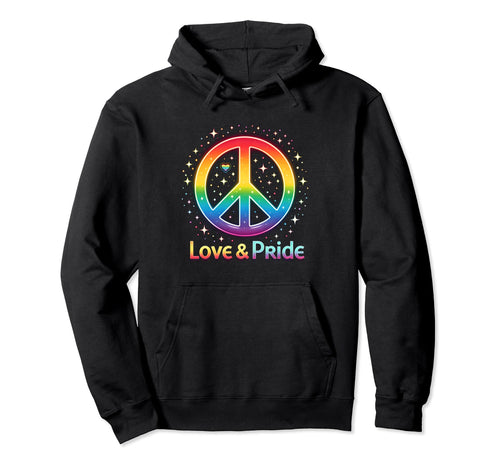 Vibrant Rainbow Peace Symbol Love And Hoodie - Streetwear Style for Adults - T-Shirt, Sweatshirt, Hoodie