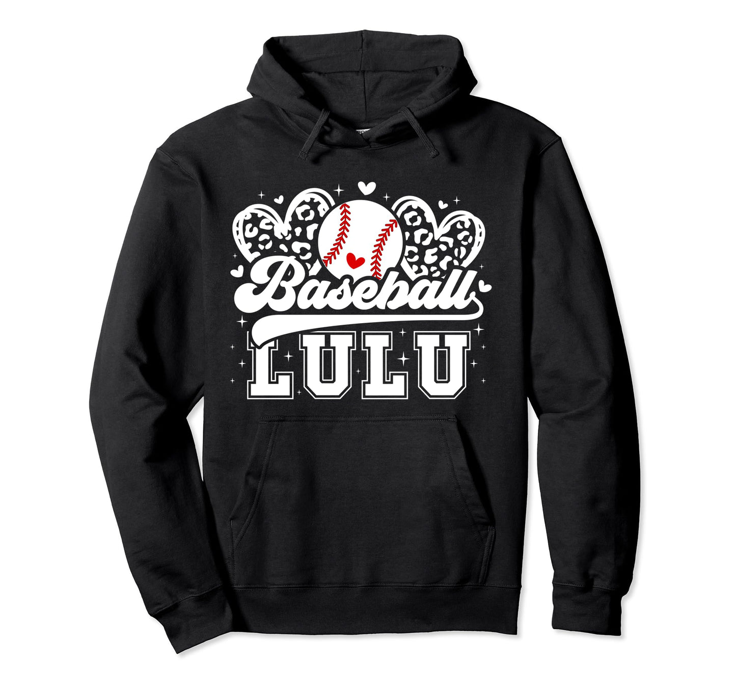Baseball Lulu Grandma Lulu Baseball Hoodie - Graphic Print for Adults - T-Shirt, Sweatshirt, Hoodie