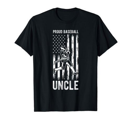 Proud Baseball Uncle Patriotic Team T-Shirt - Trendy Graphic for Adults - T-Shirt, Sweatshirt, Hoodie