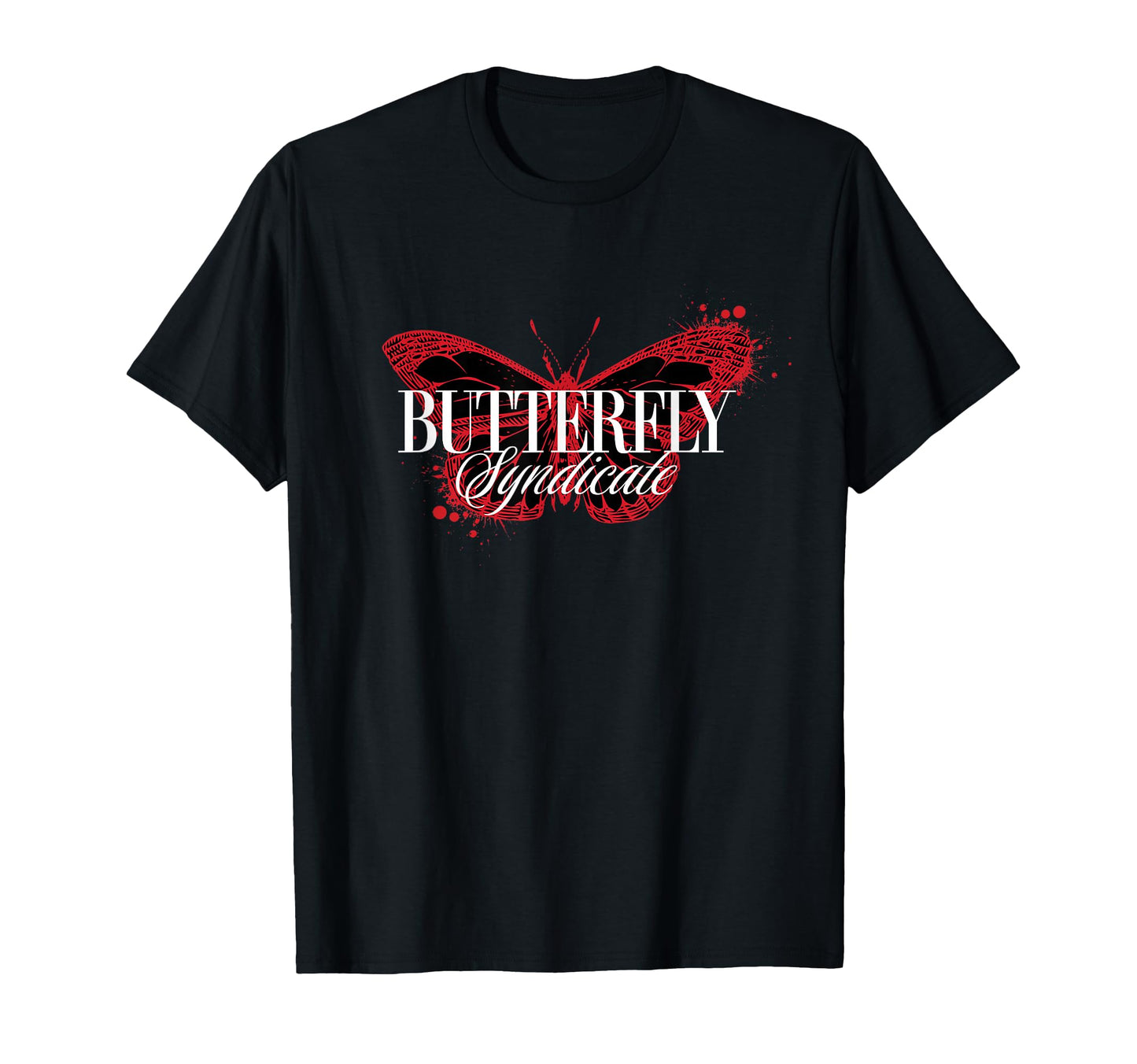 Butterfly Syndicate Y2K Grunge Aesthetic T-Shirt - Graphic Print for Adults - T-Shirt, Sweatshirt, Hoodie
