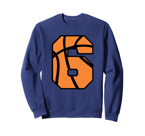 Basketball Number 6 Game Day Sweatshirt - Aesthetic Graphic Men Women - T-Shirt, Sweatshirt, Hoodie