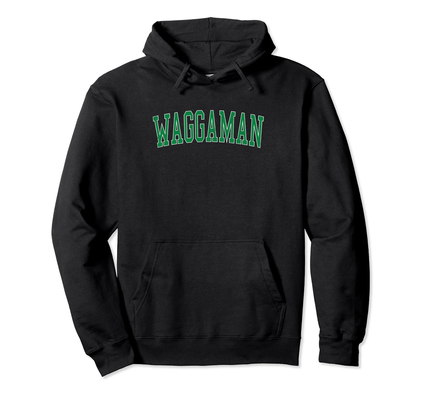Waggaman La Distressed Green Varsity Hoodie - Minimalist Print Men Women - T-Shirt, Sweatshirt, Hoodie