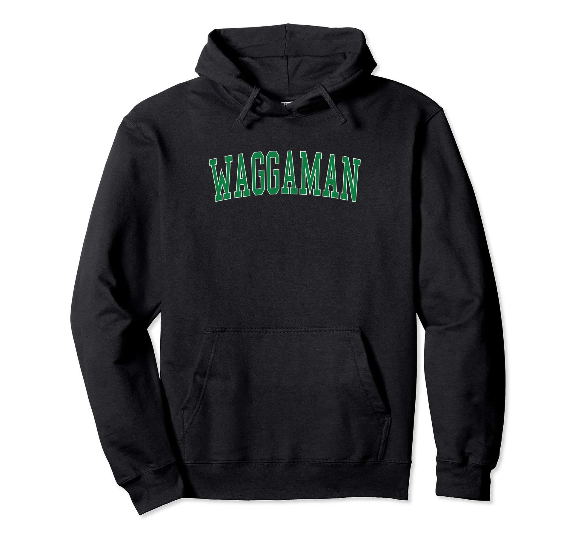 Waggaman La Distressed Green Varsity Hoodie - Minimalist Print Men Women - T-Shirt, Sweatshirt, Hoodie