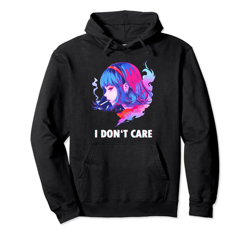 Aesthetic Vaporwave Sad Face Hoodie - Fun Novelty Design for Adults - T-Shirt, Sweatshirt, Hoodie