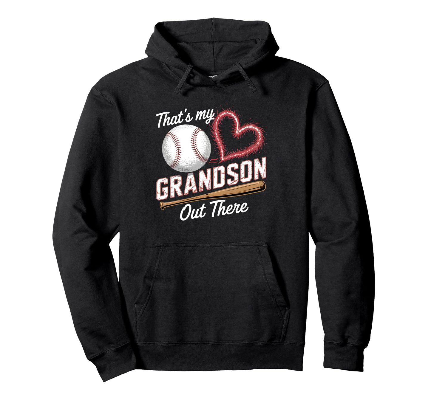 Thats My Grandson Baseball Grandma Hoodie - Custom Art Print Men Women - T-Shirt, Sweatshirt, Hoodie