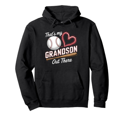 Thats My Grandson Baseball Grandma Hoodie - Custom Art Print Men Women - T-Shirt, Sweatshirt, Hoodie