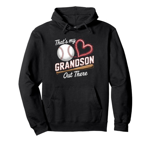 Thats My Grandson Baseball Grandma Hoodie - Custom Art Print Men Women - T-Shirt, Sweatshirt, Hoodie