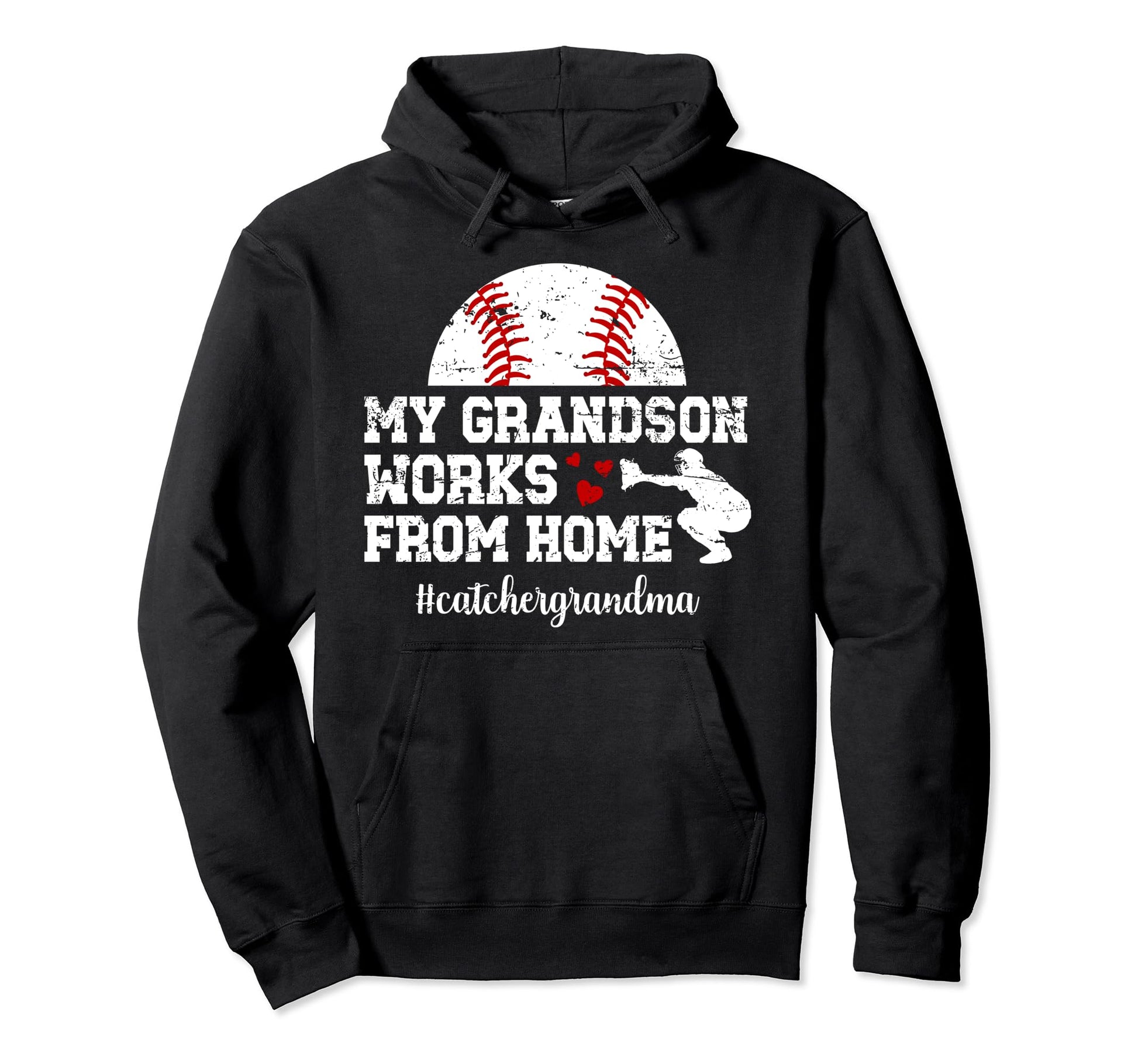 Baseball Catcher Grandma Funny Grandma Hoodie - Trendy Graphic Unisex - T-Shirt, Sweatshirt, Hoodie