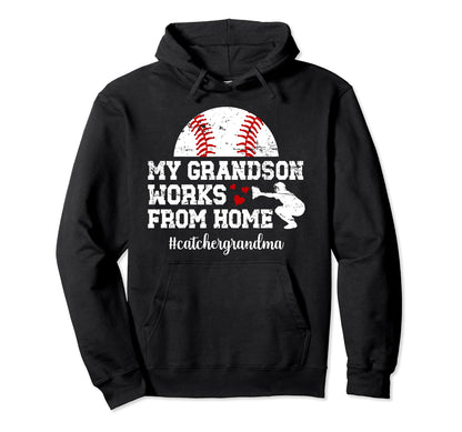 Baseball Catcher Grandma Funny Grandma Hoodie - Trendy Graphic Unisex - T-Shirt, Sweatshirt, Hoodie