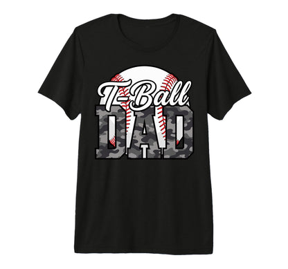Mens Proud T Ball Dad Camo Baseball T-Shirt - Aesthetic Graphic Men Women - T-Shirt, Sweatshirt, Hoodie