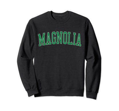 Magnolia Ar Distressed Green Varsity Sweatshirt - Novelty Apparel Unisex - T-Shirt, Sweatshirt, Hoodie