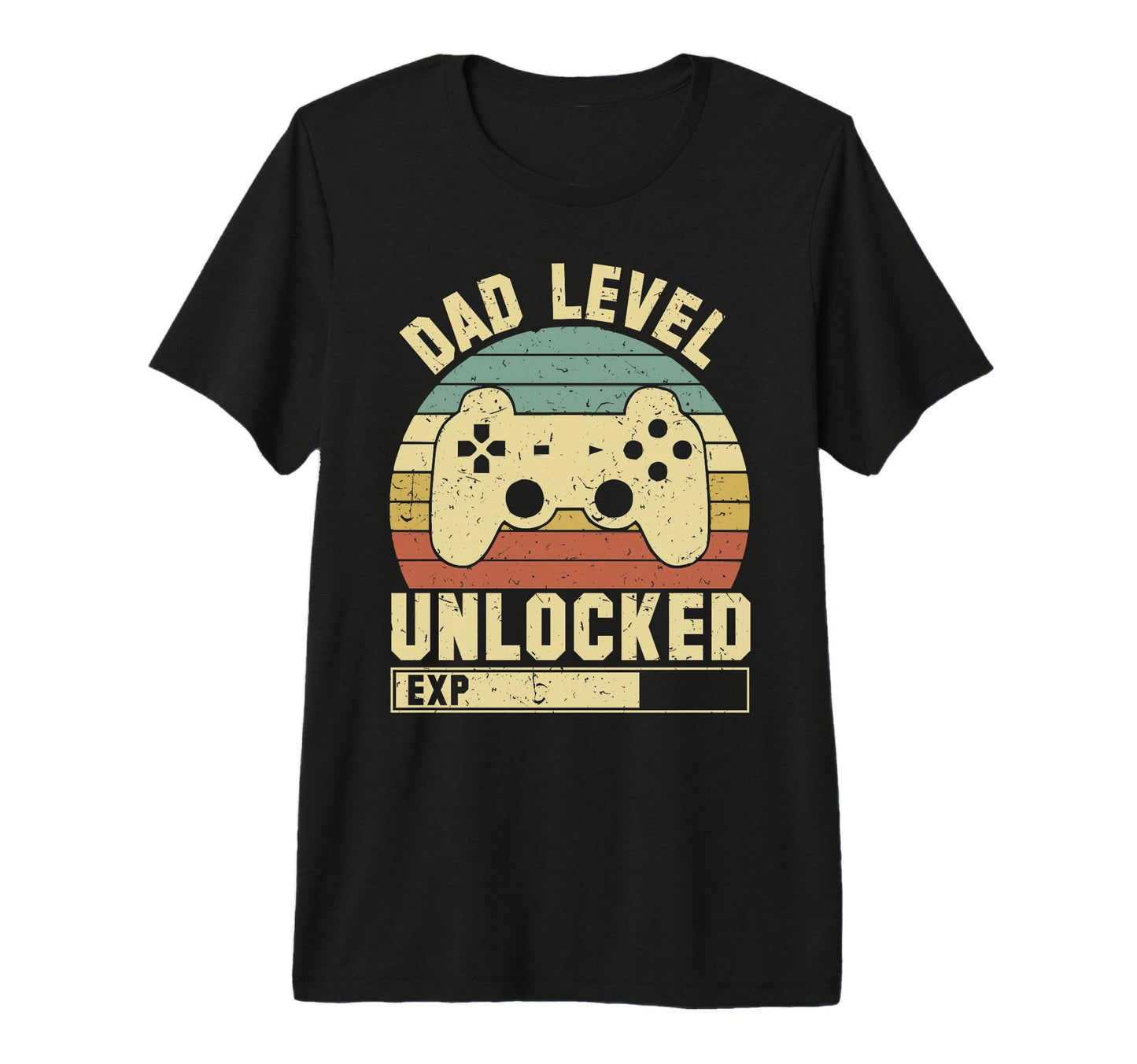 Mens Gamer Dad Fathers Day Dad Level T-Shirt - Graphic Print Men Women - T-Shirt, Sweatshirt, Hoodie