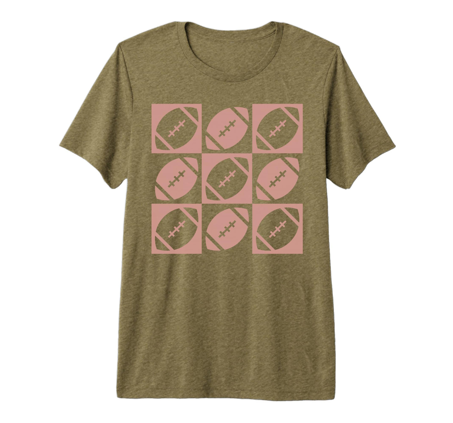 Checkered Football Football Mom Game Day T-Shirt - Graphic Print Men Women - T-Shirt, Sweatshirt, Hoodie