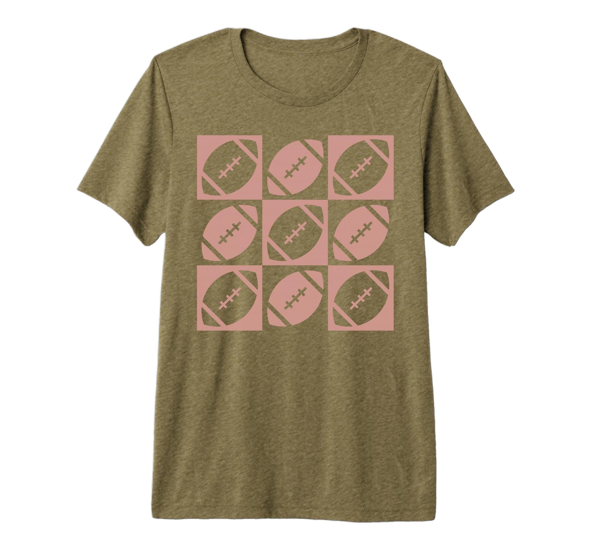Checkered Football Football Mom Game Day T-Shirt - Graphic Print Men Women - T-Shirt, Sweatshirt, Hoodie
