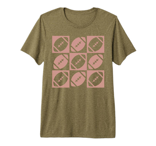 Checkered Football Football Mom Game Day T-Shirt - Graphic Print Men Women - T-Shirt, Sweatshirt, Hoodie