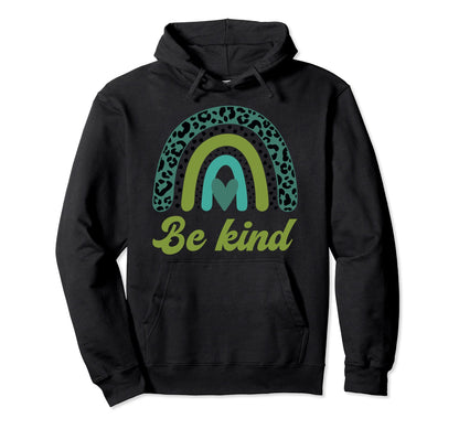 Be Kind Kindness Leopard Pattern Hoodie - Casual Everyday Wear Men Women - T-Shirt, Sweatshirt, Hoodie