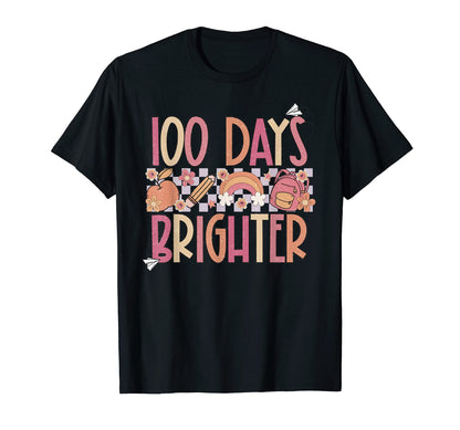 100 Days School Boho Groovy Rainbow T-Shirt - Minimalist Print for Adults - T-Shirt, Sweatshirt, Hoodie